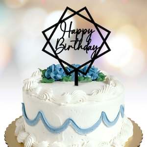 Printing support: Happy Birthday Cake Topper