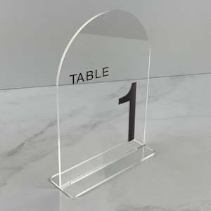 Clear Arch Acrylic  Table Numbers NZ