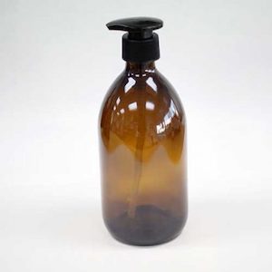 Health food: Amber Bottle 500ml with Pump