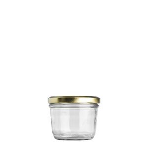 Health food: Glass Jar 120ml with Gold Lid