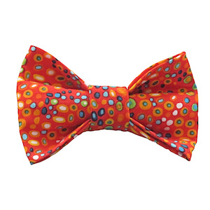 Dog Bow Ties - Circus Dots - Red