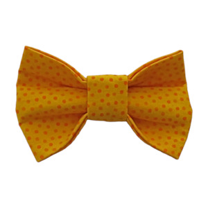 Dog Bow Ties - Lots of Little Yellow Dots