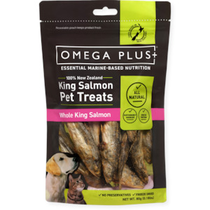 Omega Plus Dog Treats Whole King Salmon 80g