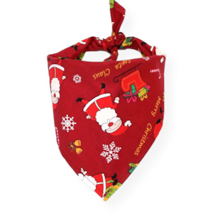 Bark & Bone Bandana Red Santa is Sleighing Dog Bandana