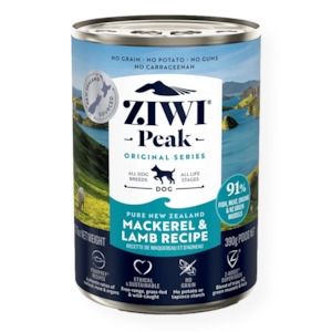 Ziwi Peak Canned Mackerel & Lamb Dog Food 390g