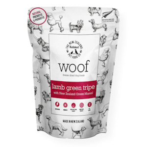 Woof Lamb Green Tripe & Mussel Treats 50g