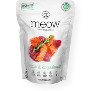 Meow Freeze Dried Cat Food Lamb & Salmon