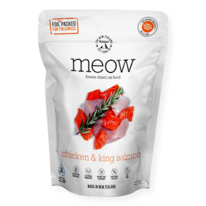 Meow Freeze Dried Cat Food Chicken & Salmon