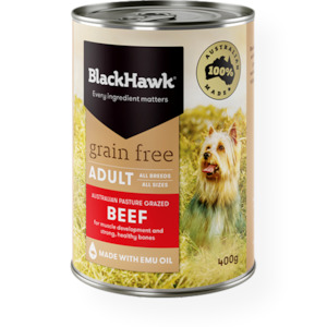 Black Hawk Grain Free Beef Wet Dog Food 400g