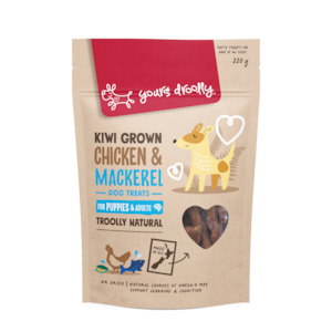 Yours Droolly Kiwi Grown Chicken & Mackerel Puppy Dog Treats