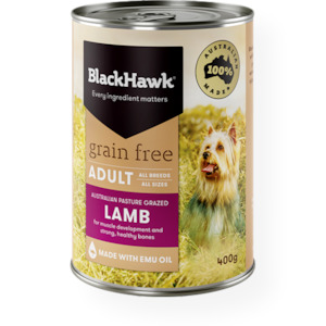 Black Hawk Grain Free Lamb Wet Dog Food 400g