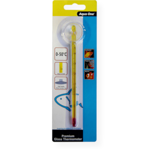 Aqua One Premium Glass Thermometer 15cm