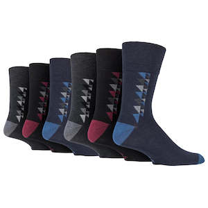 Gentle Grip 3pk Mens Socks - Bigfoot Jacquard