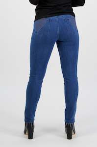 Basket Weave Skinny Jean 5535 - Plain New Blue