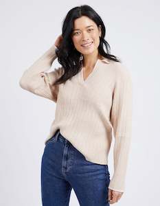 Maple Open Collar Knit