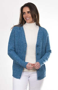 Vee Neck Cardigan With Raglan Sleeve