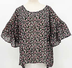 Chiffon Flower Overtop - Ditsy Print