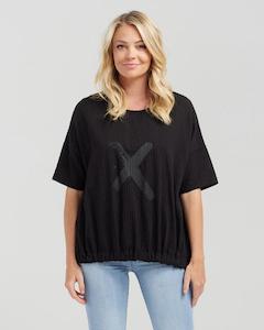 Nikita Top - Black Stripe