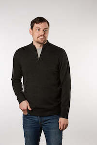 Clothing: Fields 1/4 Zip Jumper - Charcoal