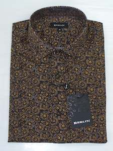 Clothing: Circle S/S Shirt - Black/Tan