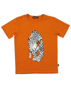 Clothing: Bolt Leopard Tee In Rust