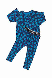 Clothing: Kids Sleep Set - Little Starry Night Geo Blues