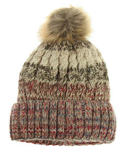 Clothing: Mix Colour Beanie - Cerise