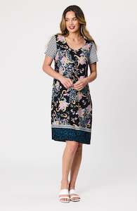 Nakita Border Print Dress