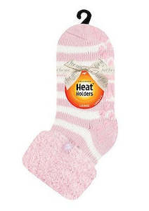 Heat Holders Lounge Stripe Sock - Balerina Pink