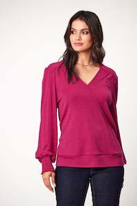 Cato Merino Wrap Top