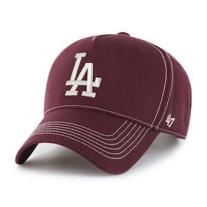 Clothing: Contrast Stitch 47 MVP DT Los Angeles Dodgers - Dark Maroon/Bone