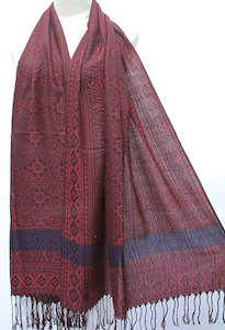 Pattern Fashion Scarf With Tassels