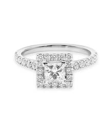 Princess Cut Halo Ring