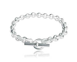 Silver Belcher Fob Bracelet