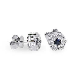 Sapphire & Diamond Earrings