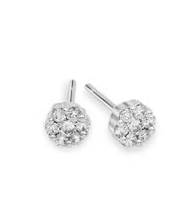 18ct White Gold Diamond Earrings