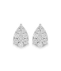 18ct White Gold Diamond Earrings