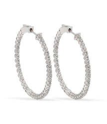 Big Diamond Hoop Earrings