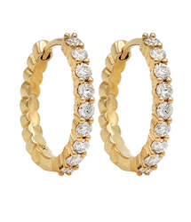 9ct Yellow Gold Diamond Earrings