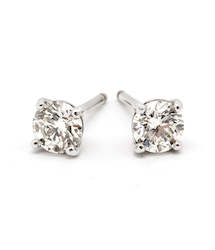 18ct White Gold Diamond Earrings