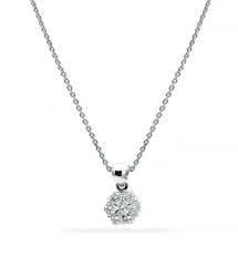 18CT White Gold Diamond Pendant