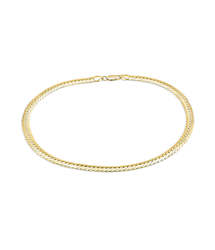 Jewellery: 9ct Gold Solid Herringbone Necklace