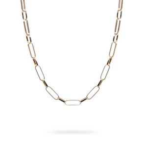 Jewellery: Gold Paperclip Necklace