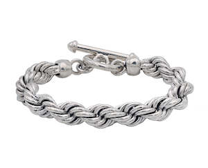 Imported Solid Silver Rope Bracelet