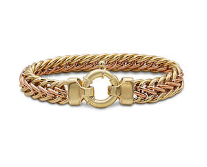 9ct Yellow and Rose Gold Celtic Weave Bracelet