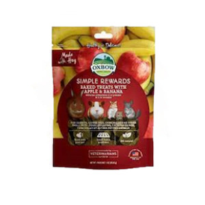 Oxbow Simple Rewards Baked Treat Apple & Banana 85gm