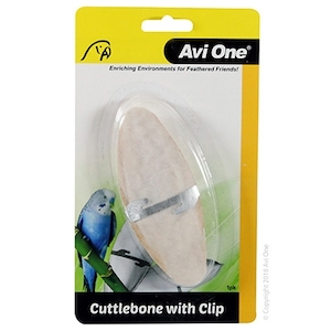 Bird Treats & Health: Avi One Cuttlebone with Clip