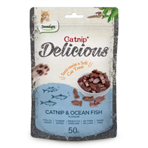 Dentalight Delicious Catnip & Ocean Fish 50gm