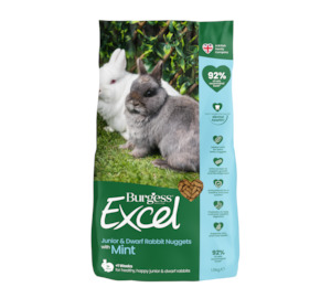 Burgess Excel – Dwarf & Junior Rabbit Nuggets with Mint 1.5kg