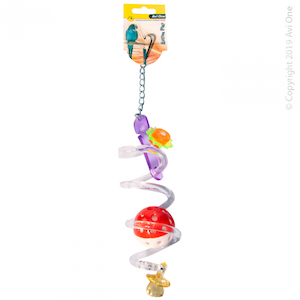 Bird Toys: Avi One Acrylic Spiral with Bell